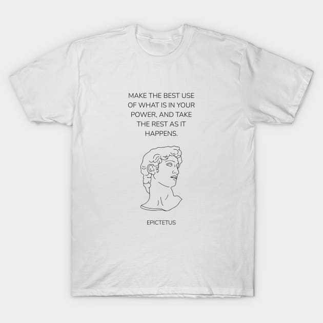 Epictetus Stoic Philosophy T-Shirt by Stoic King